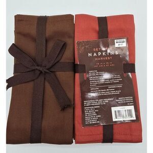 Set Of 8 Harvest Napkins Cotton & Polyester Fall Colors bed bath and beyond